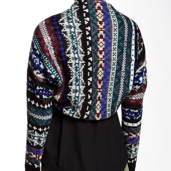 Free People Carnival Cardigan Sweater Shrug Bolero Fair Isle - Host Pick - Picture 3 of 8